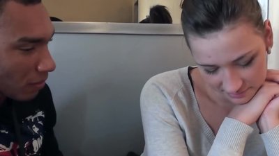 The amateur babe is about to have passionate sex, but this babe is a little bit humble and doesn't want to acquire naked. Well, her partner convinced