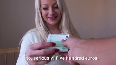 Babe tries to make pickup artist cum as pretty soon as possible but suddenly he stops her and asks to follow him downstairs to continue uniting his